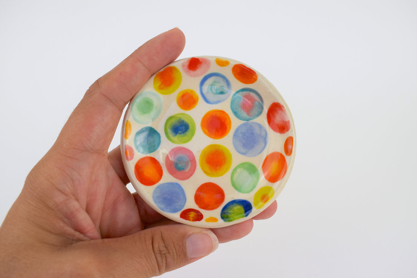 Multicoloured Spot Trinket Dish