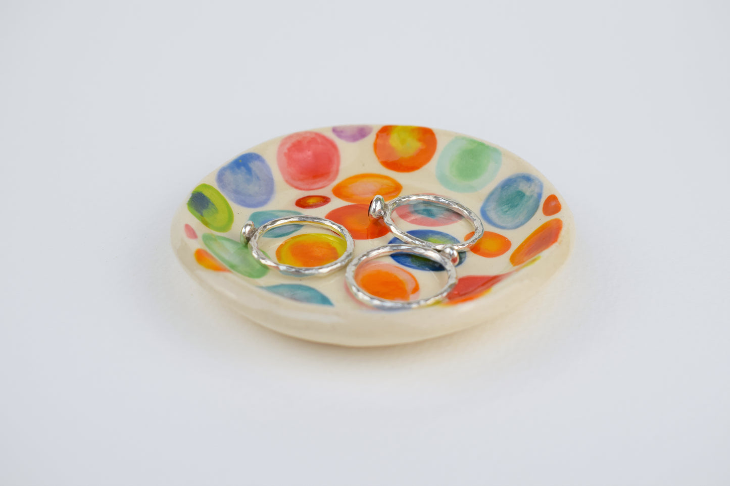 Multicoloured Spot Trinket Dish