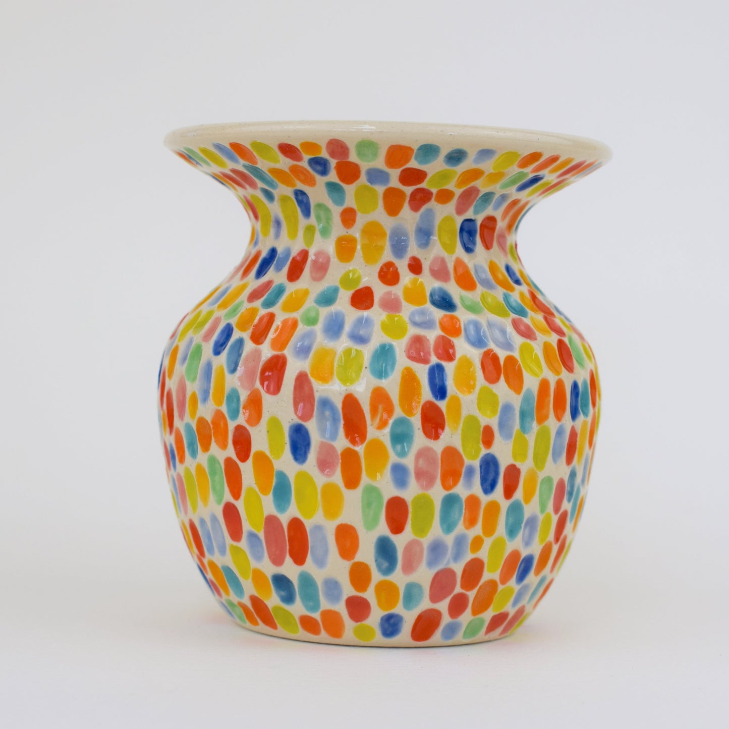 Multicoloured Carved Mini Vase