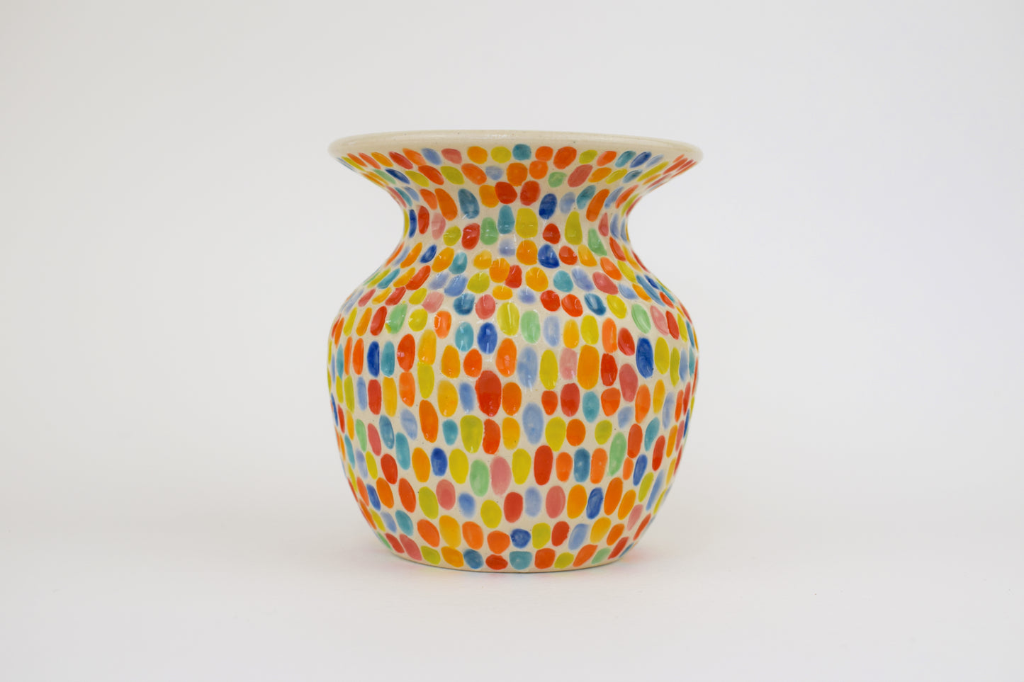 Multicoloured Carved Mini Vase