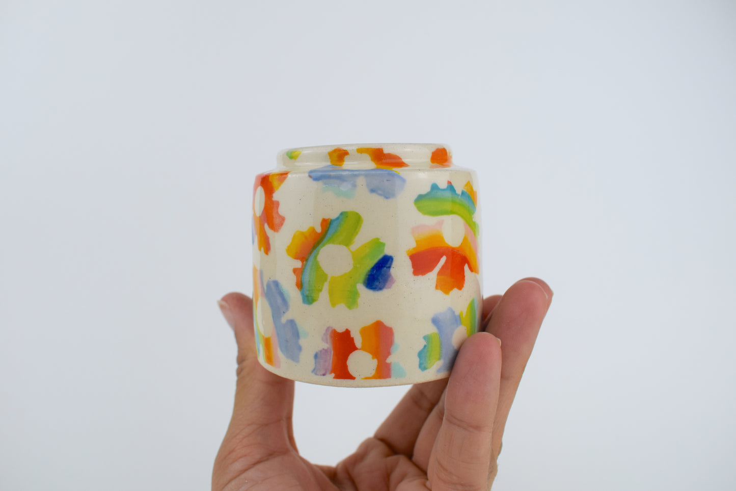 Rainbow Bloom Mini Vase