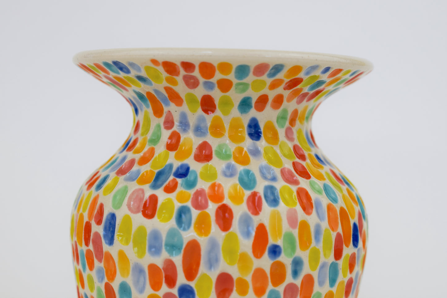 Multicoloured Carved Mini Vase