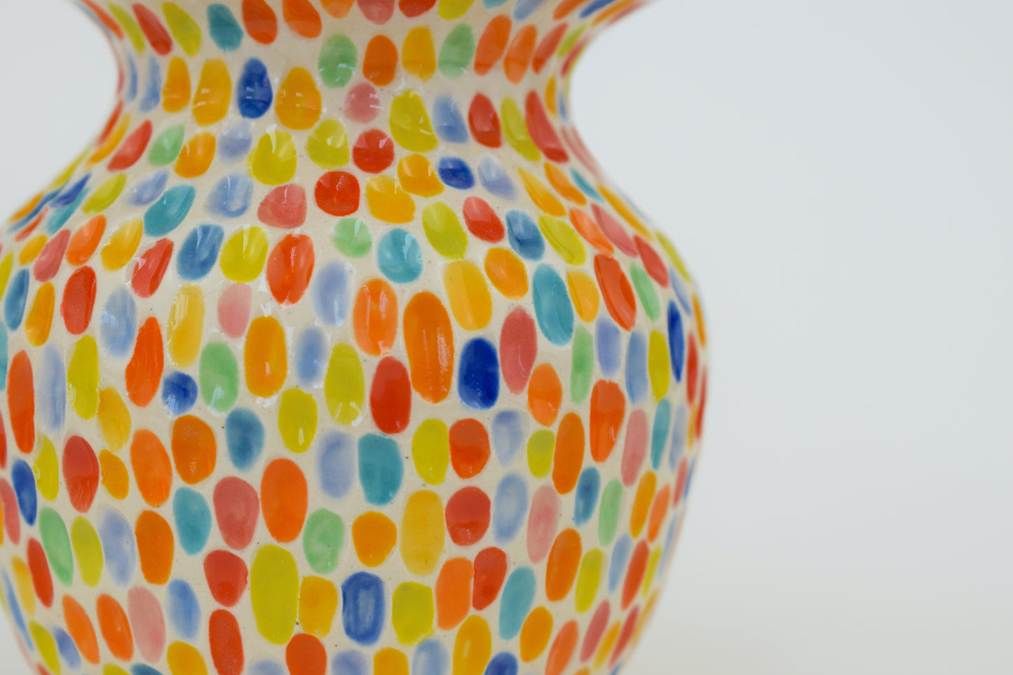 Multicoloured Carved Mini Vase