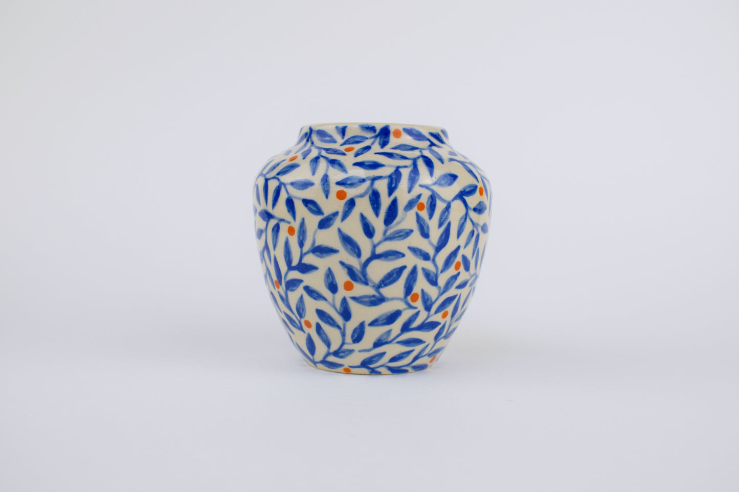 Blue Leaf Mini Vase