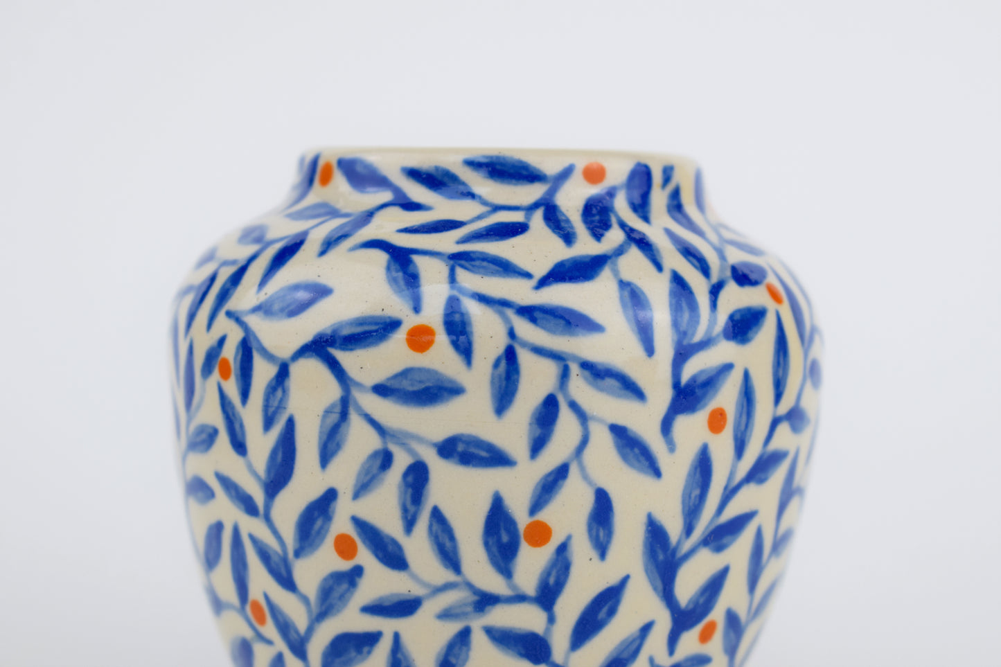 Blue Leaf Mini Vase