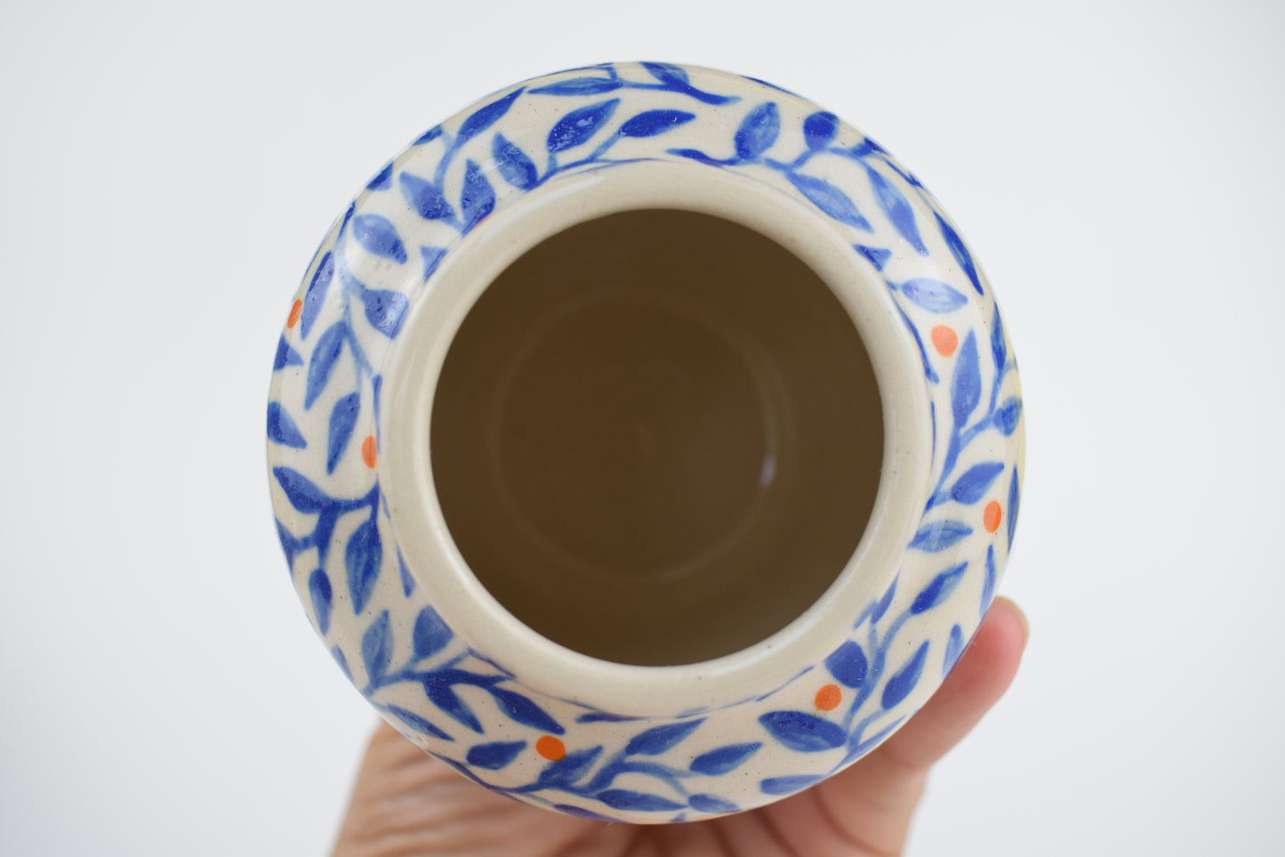 Blue Leaf Mini Vase