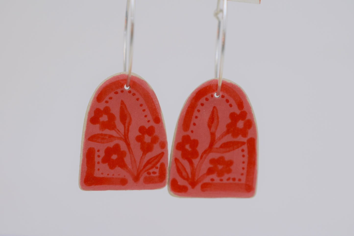 Pink and Red Earrings