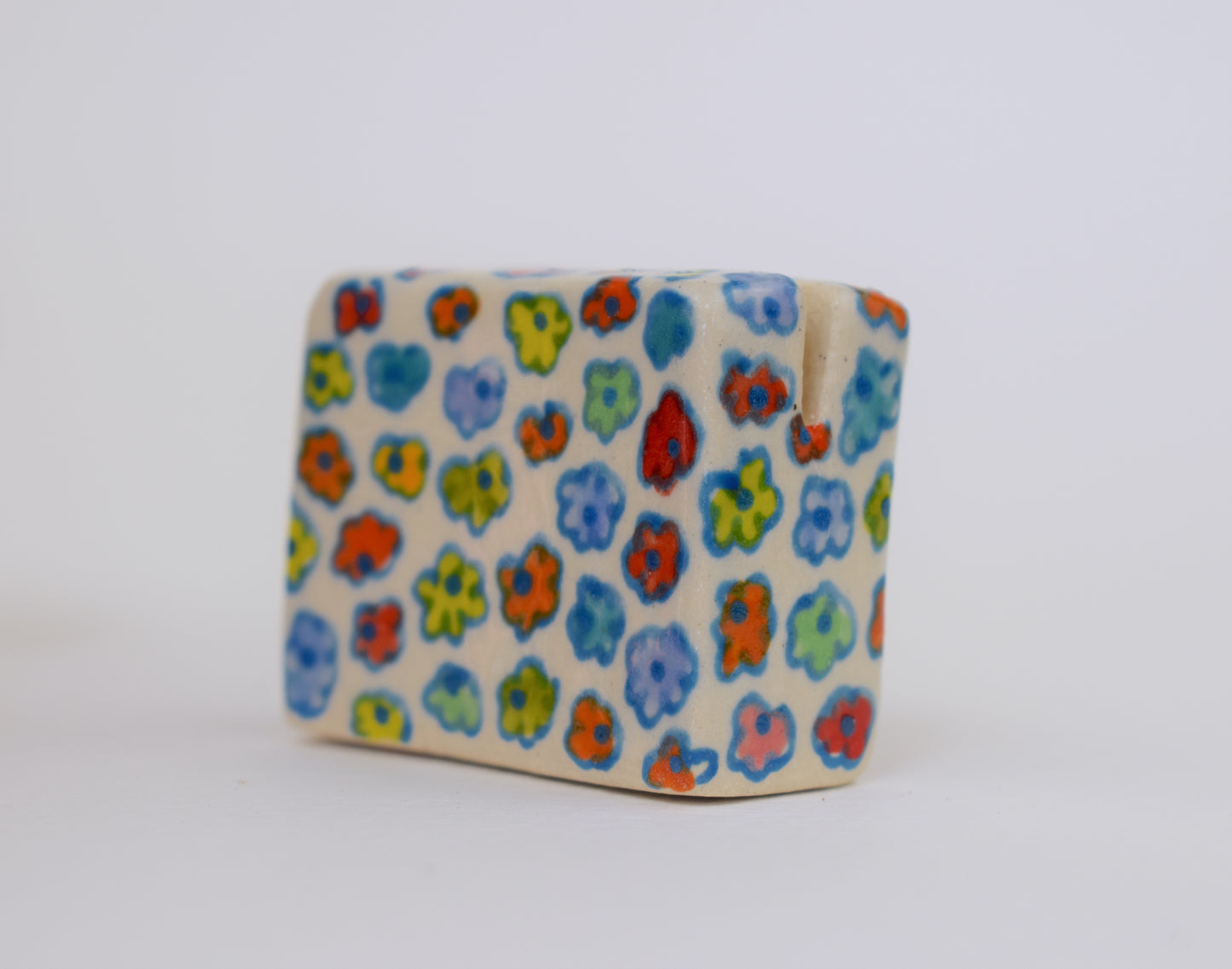 Blue Floral Photo Holder