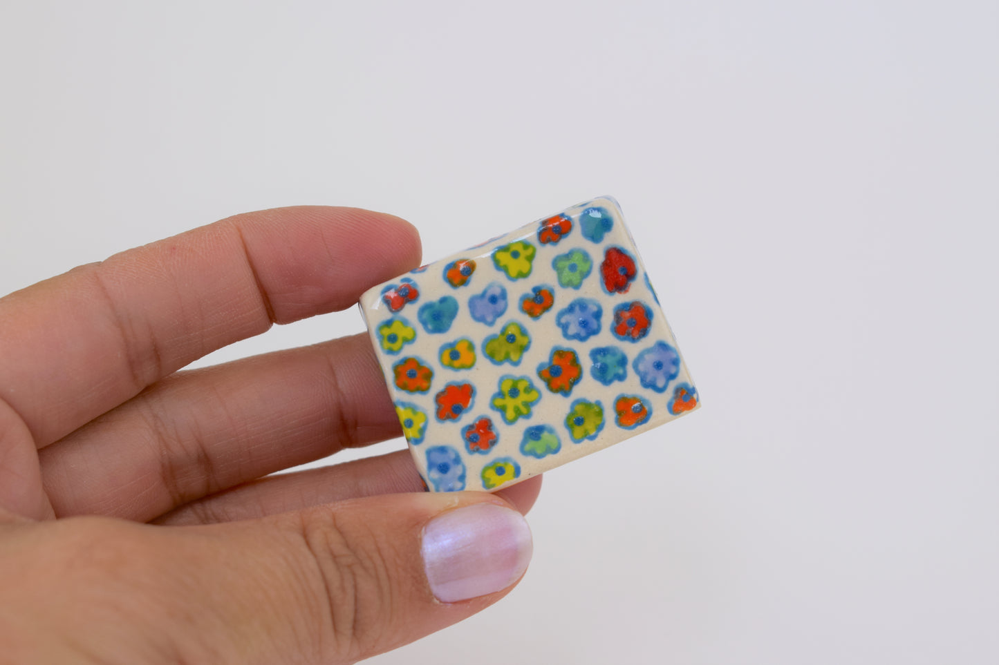 Blue Floral Photo Holder