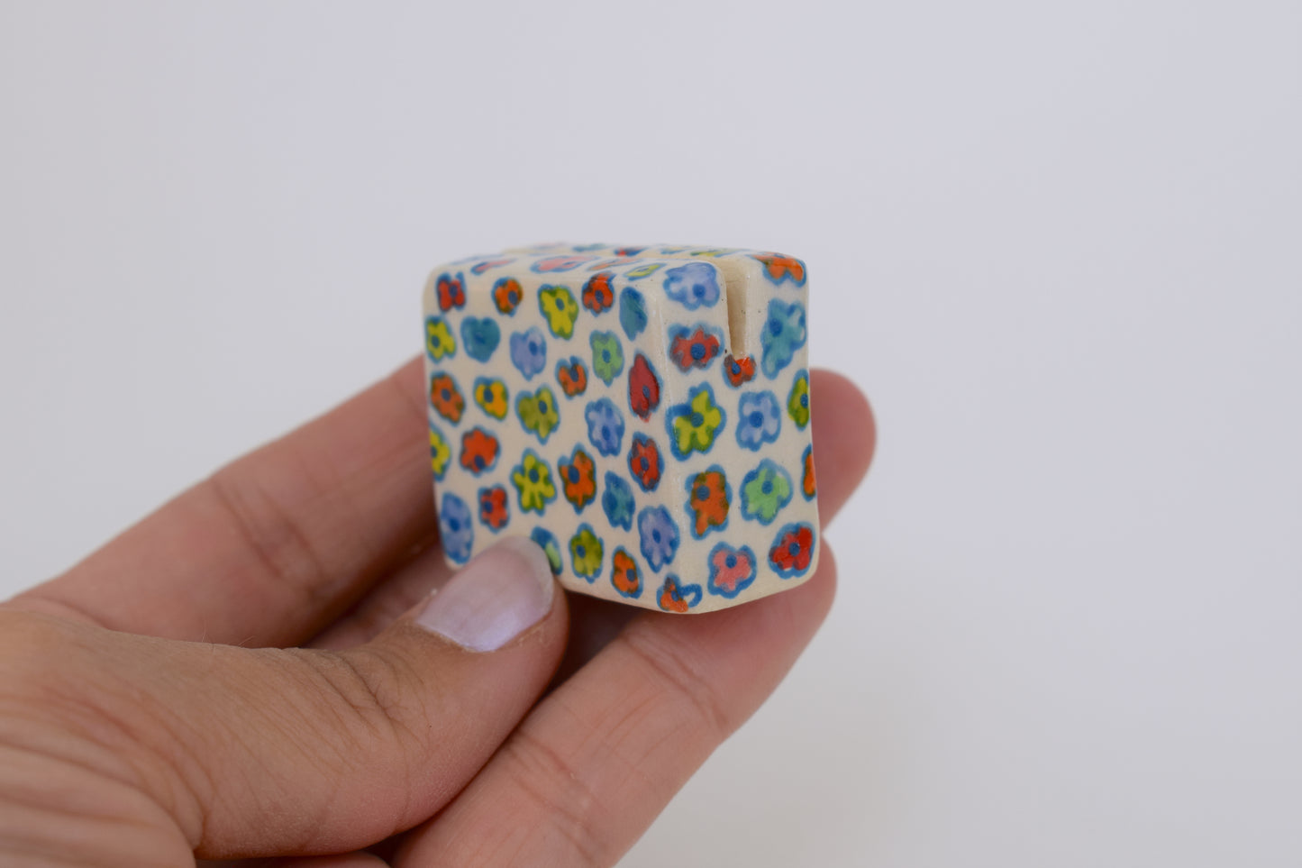 Blue Floral Photo Holder