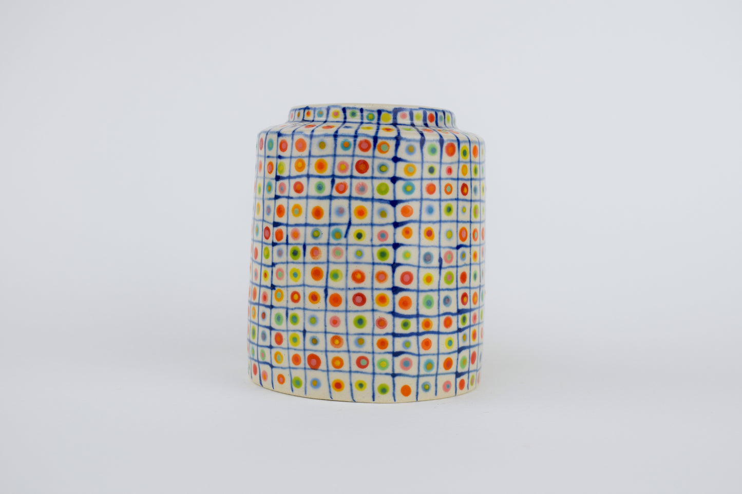 Colour Spot Grid Vase