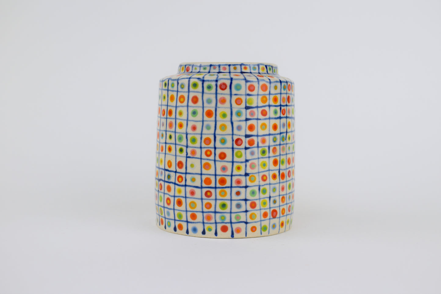 Colour Spot Grid Vase