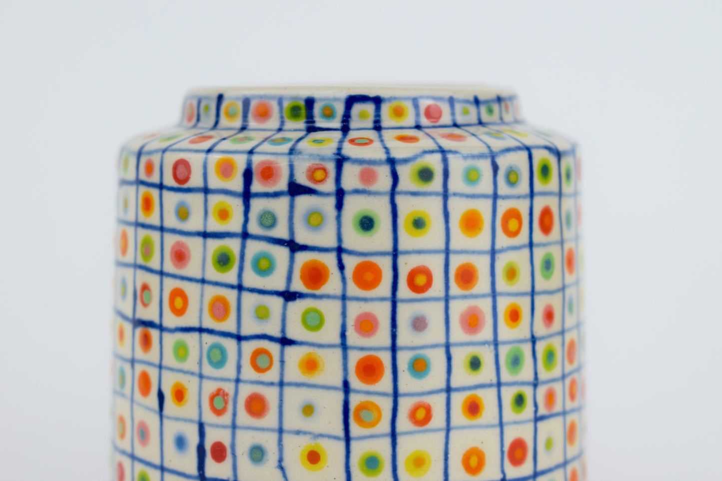 Colour Spot Grid Vase