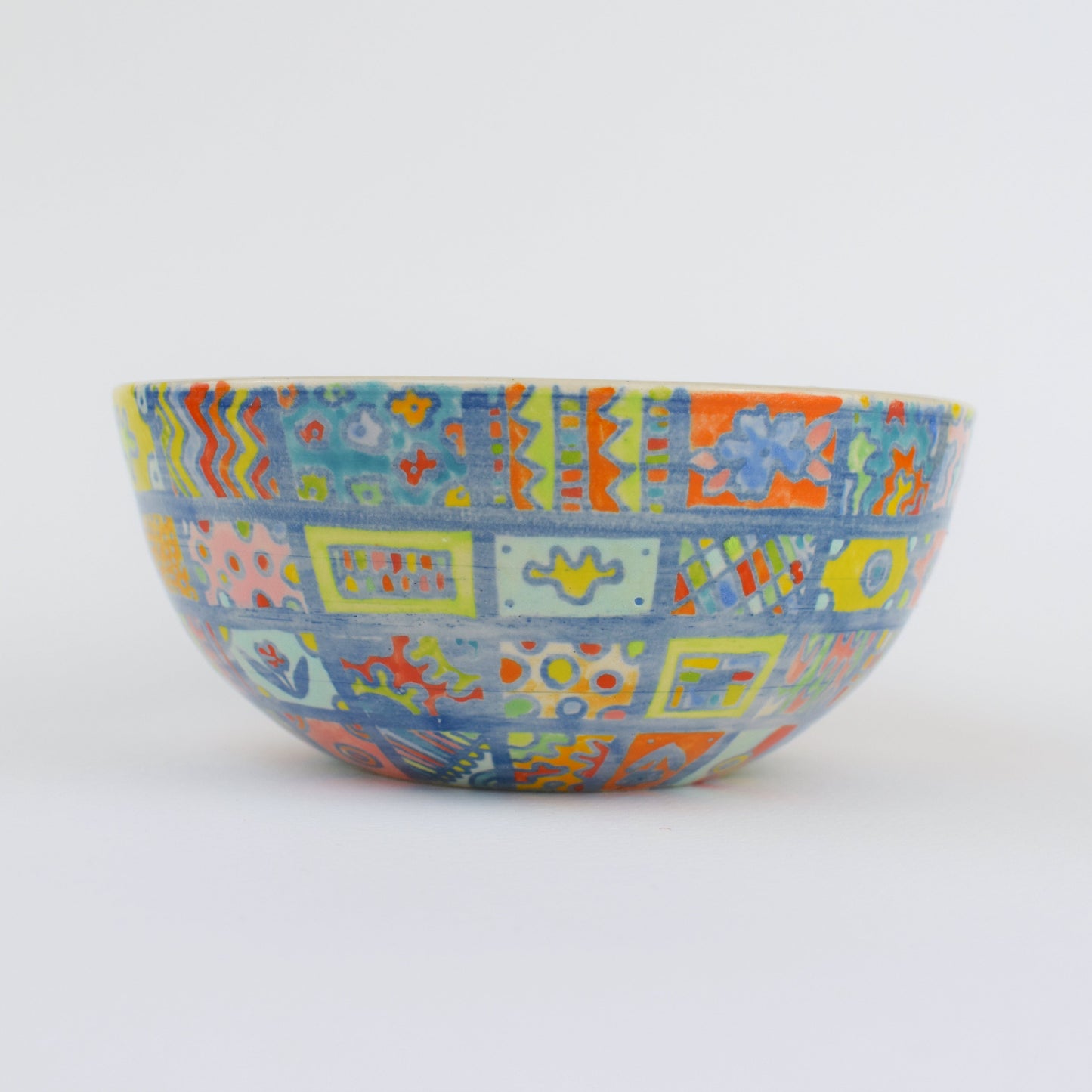 Blue Patchwork Dreams Bowl