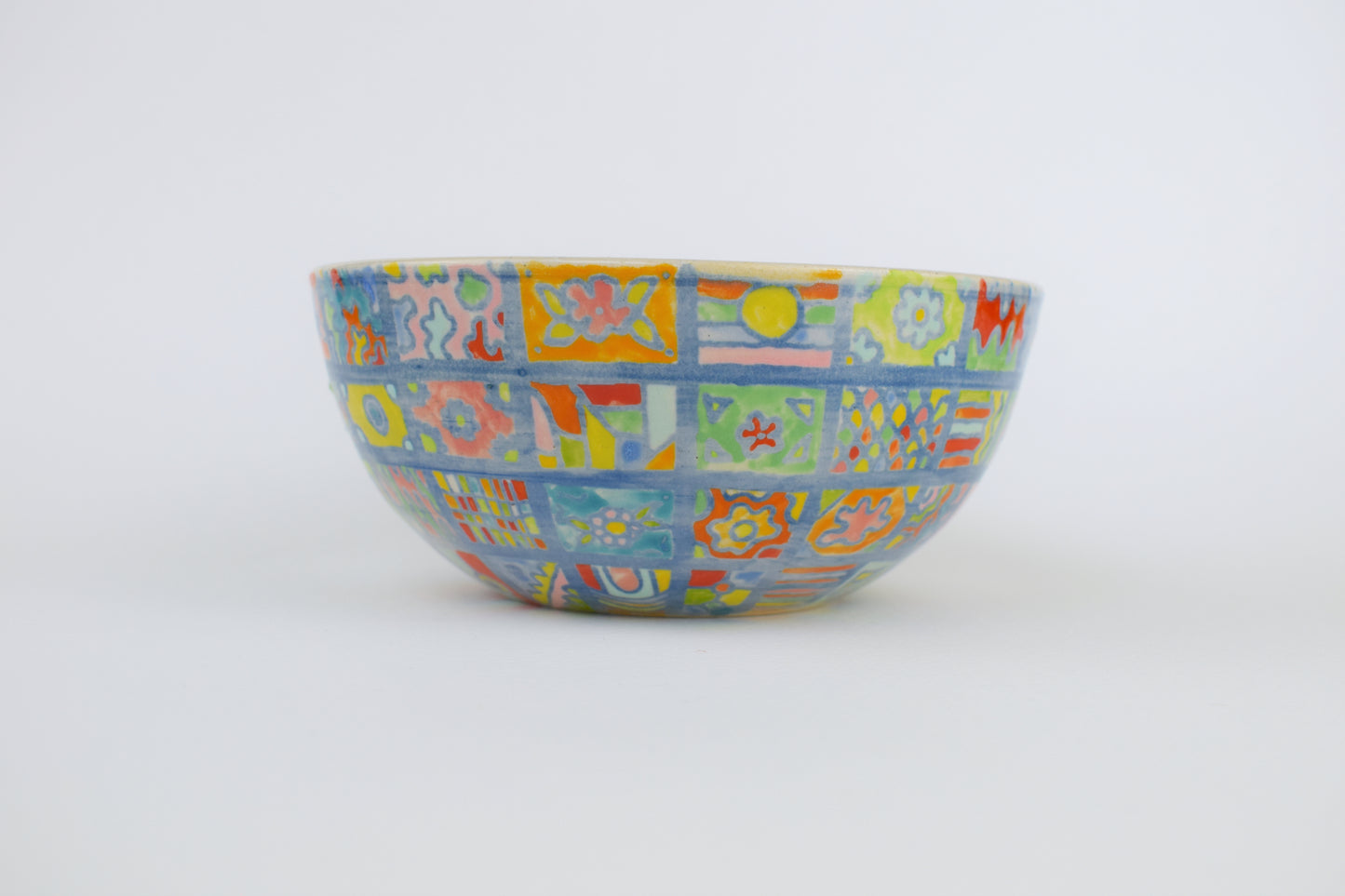 Blue Patchwork Dreams Bowl