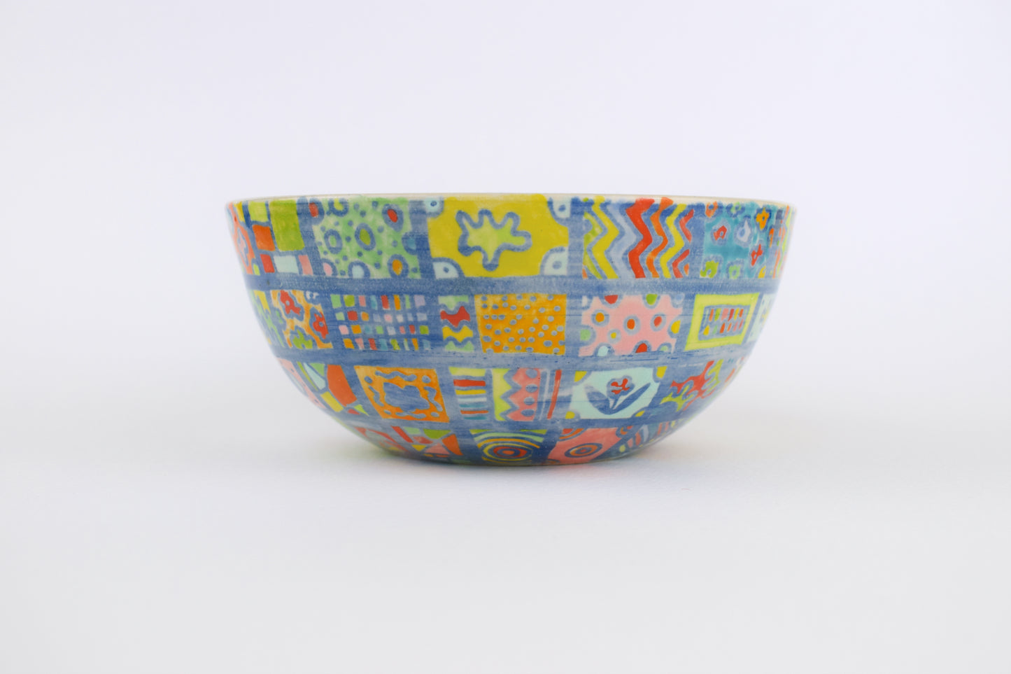 Blue Patchwork Dreams Bowl