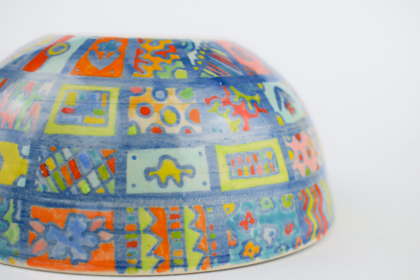 Blue Patchwork Dreams Bowl