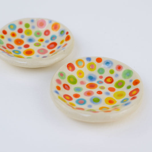 Multicoloured Dot Mini Trinket Dish