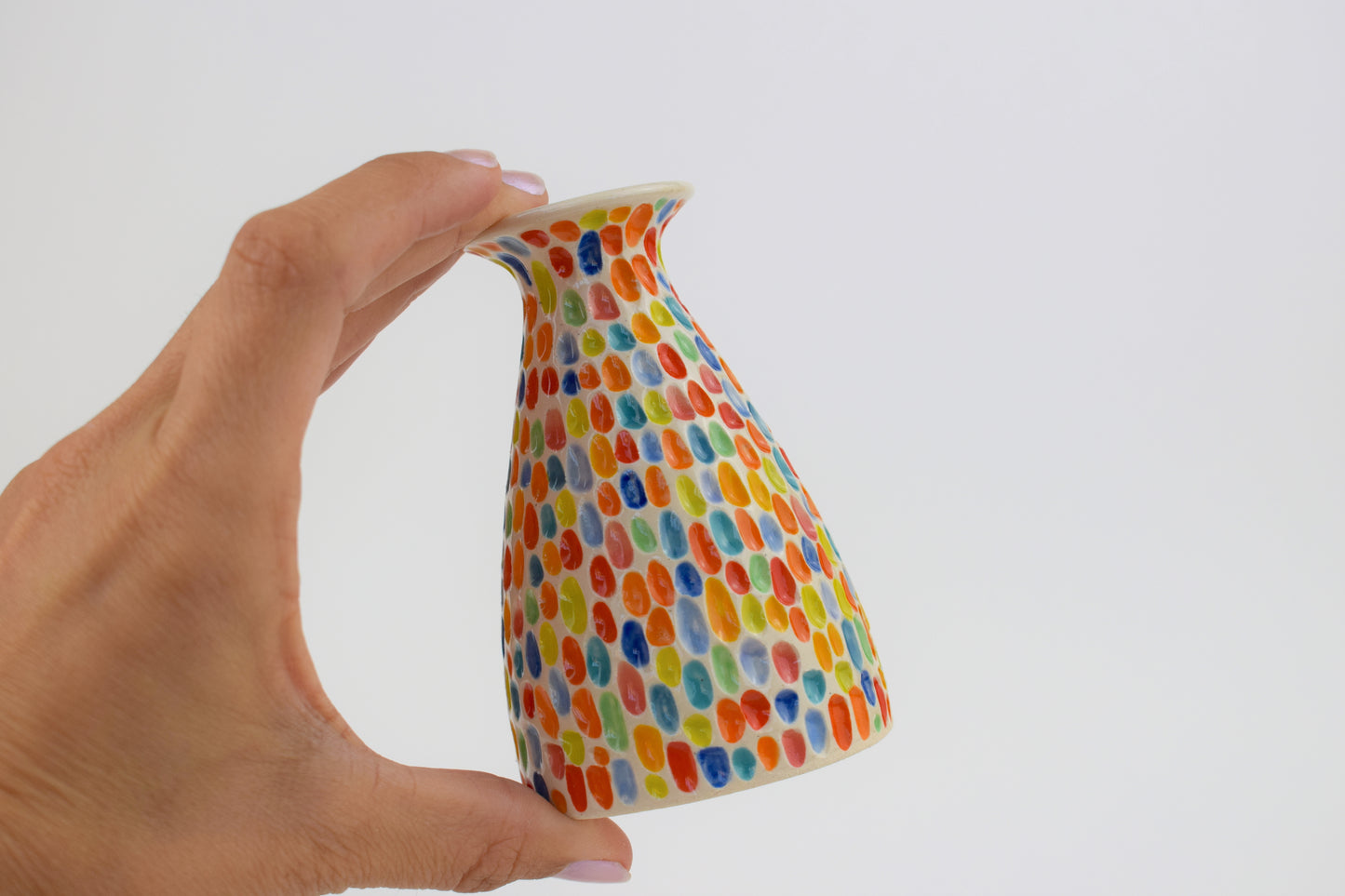 Multicoloured Carved Vase