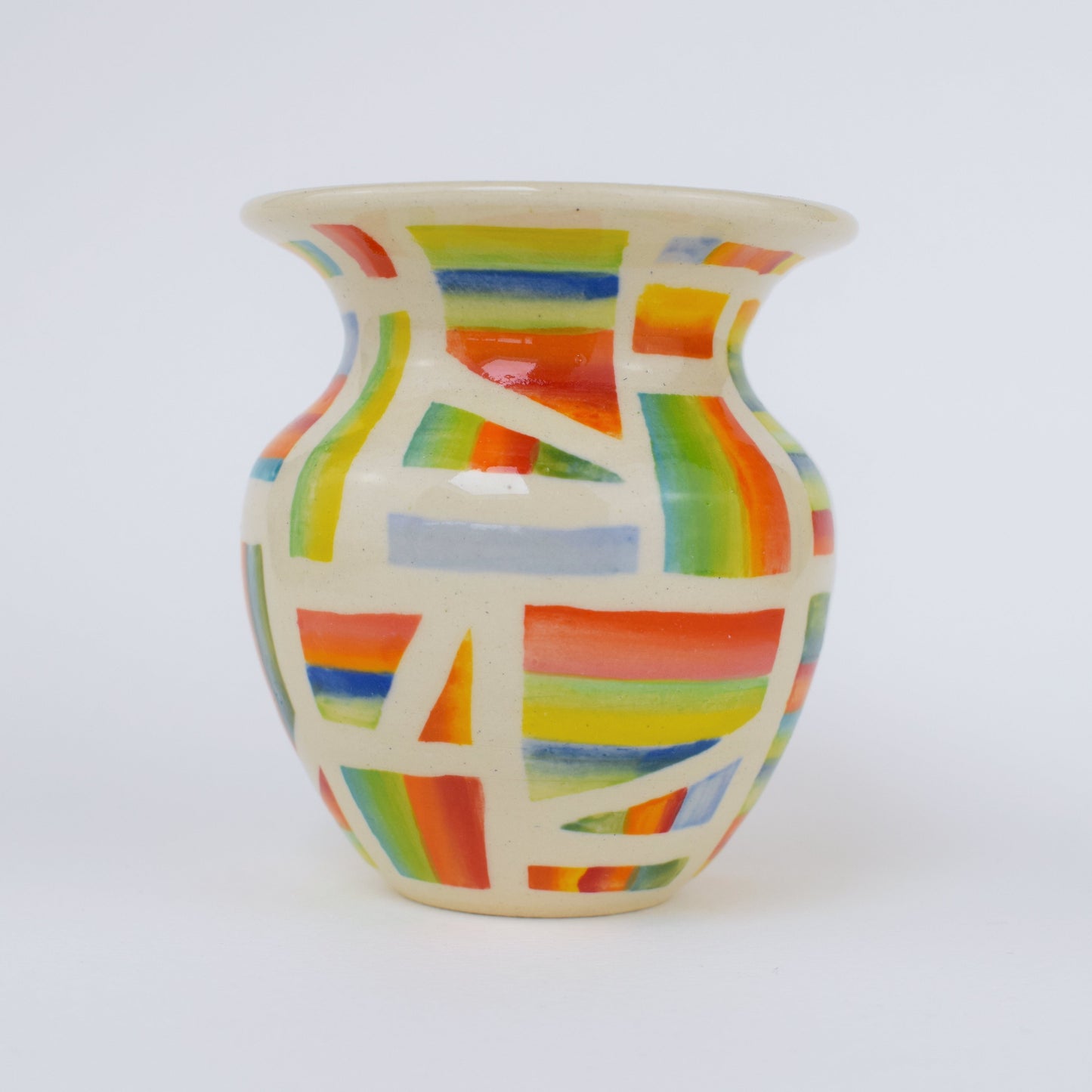 Rainbow Geometric Mini Vase