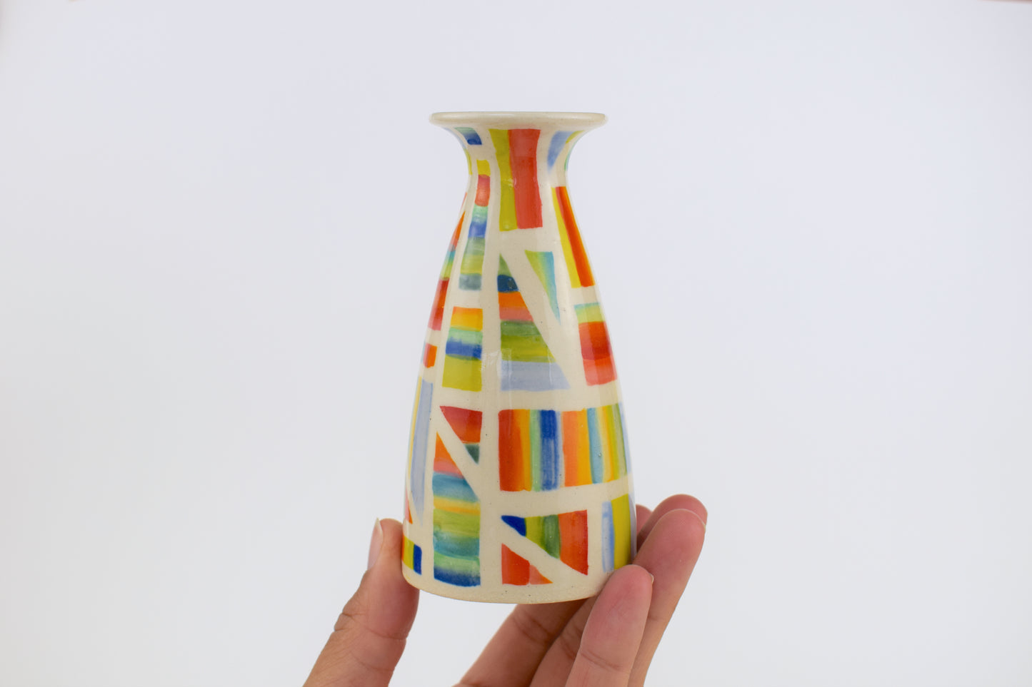 Rainbow Geometric Mini Vase II