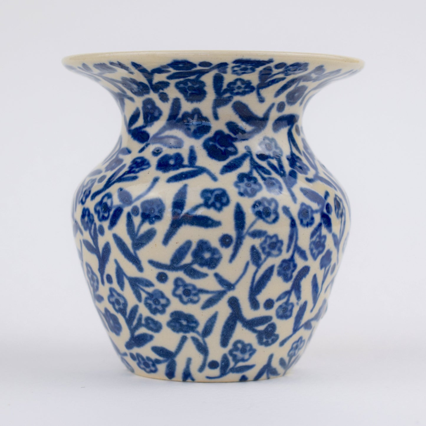 Indigo Flower Field Mini Vase