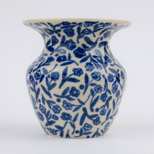 Indigo Flower Field Mini Vase