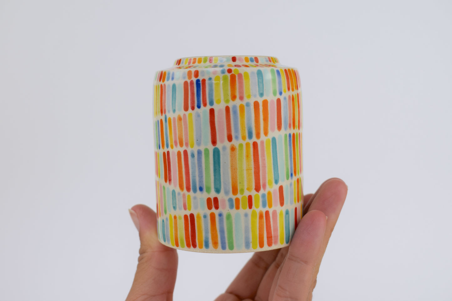 Rainbow Rain Mini Vase