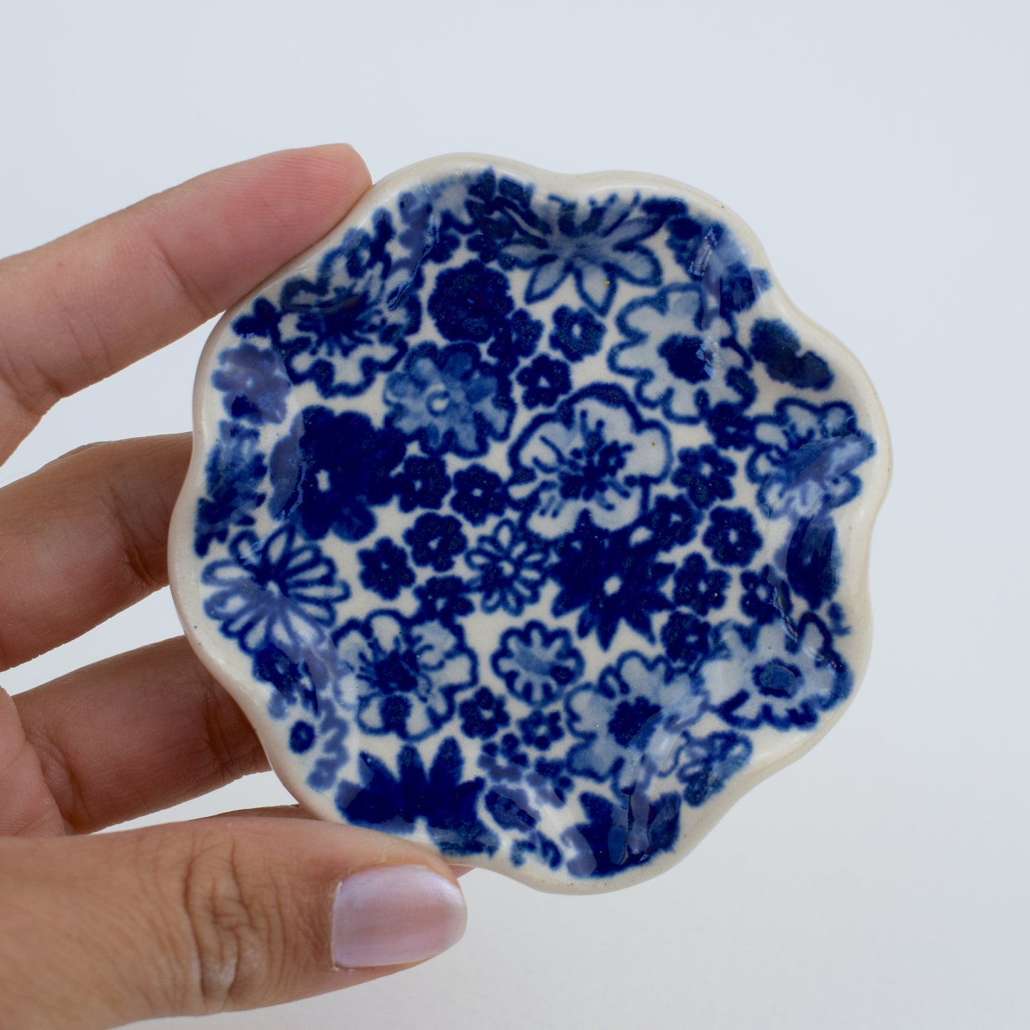 Blue Bloom Trinket Dish