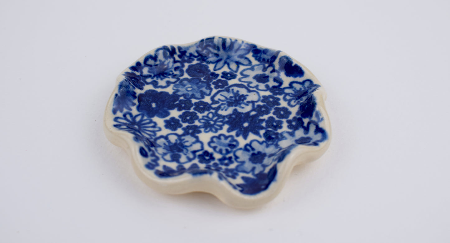 Blue Bloom Trinket Dish