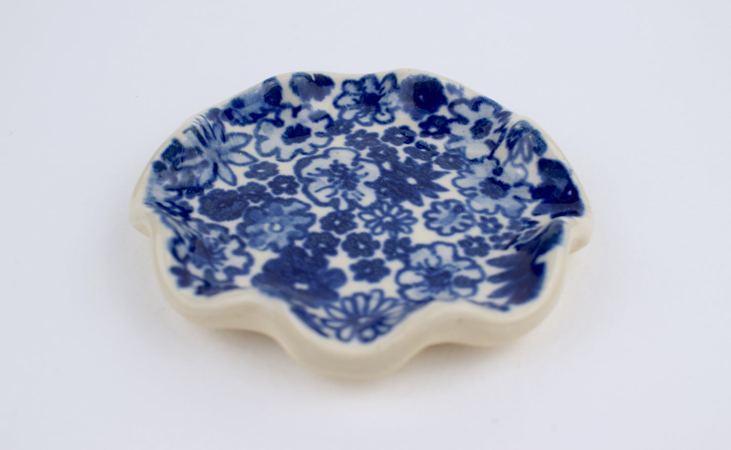Blue Bloom Trinket Dish