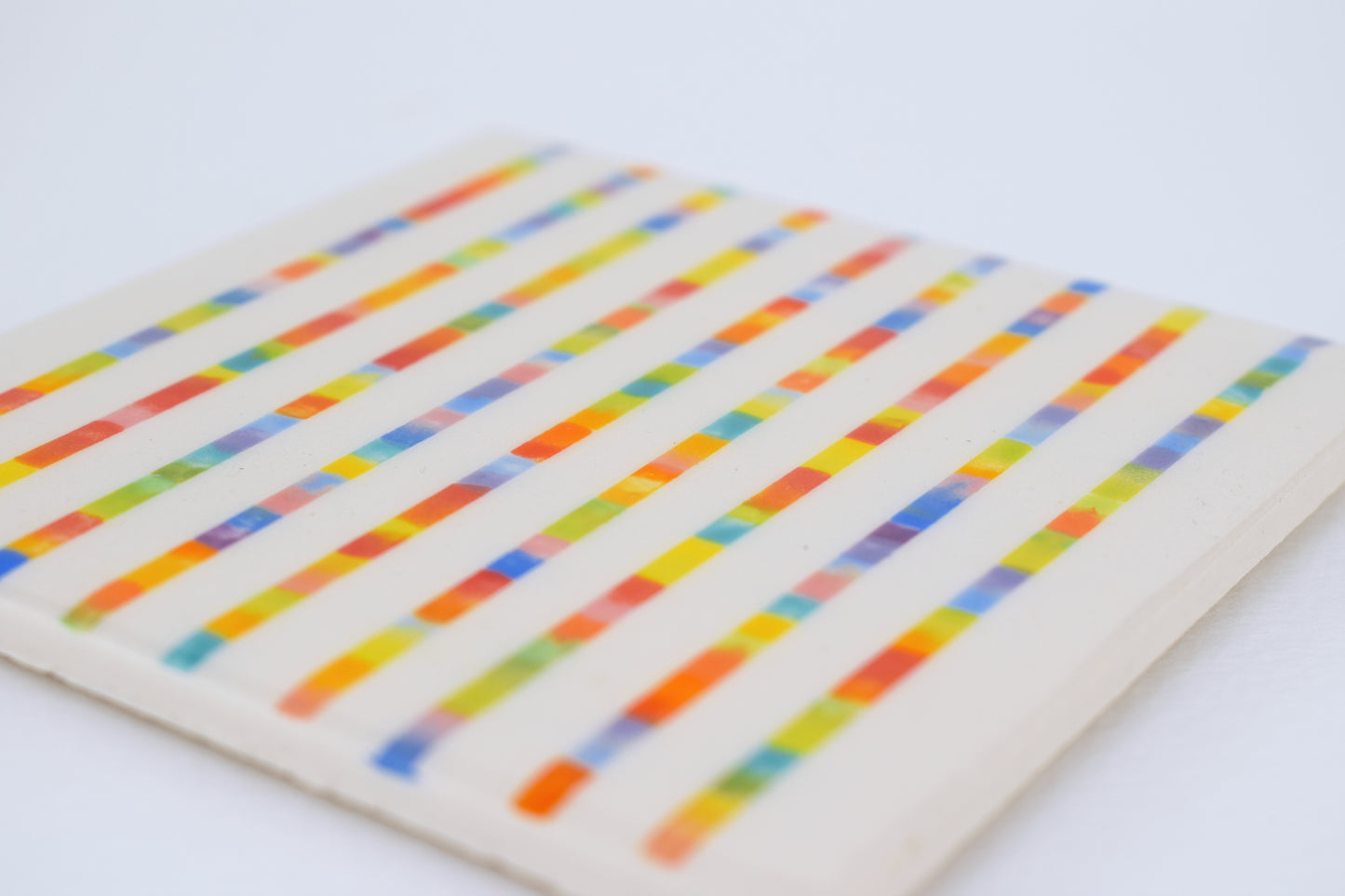 Multicoloured Stripe Coaster