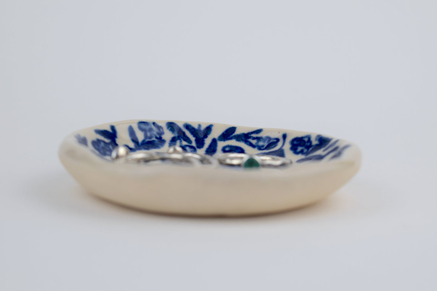 Blue Flower Field Trinket Dish