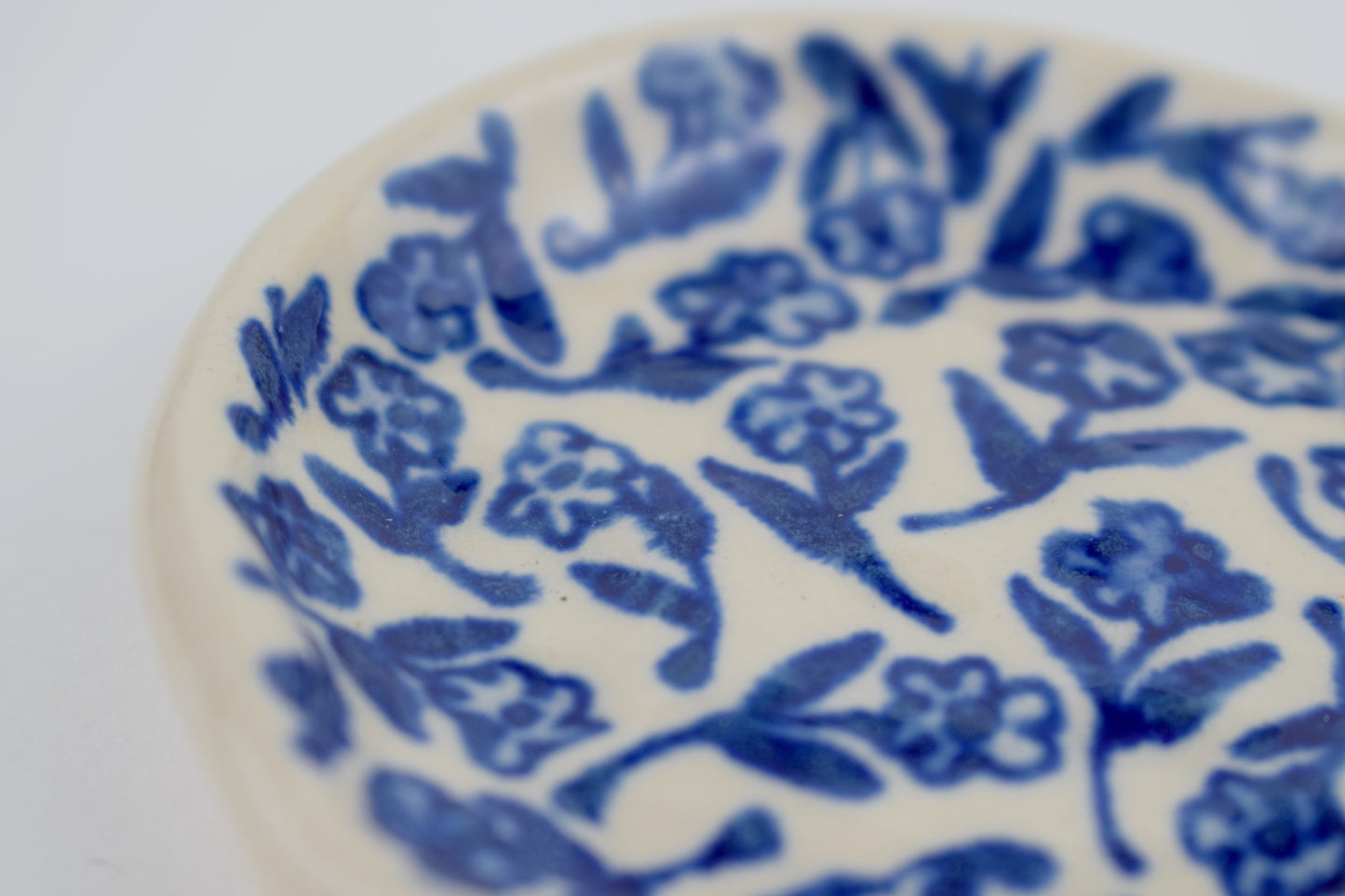 Blue Flower Field Trinket Dish
