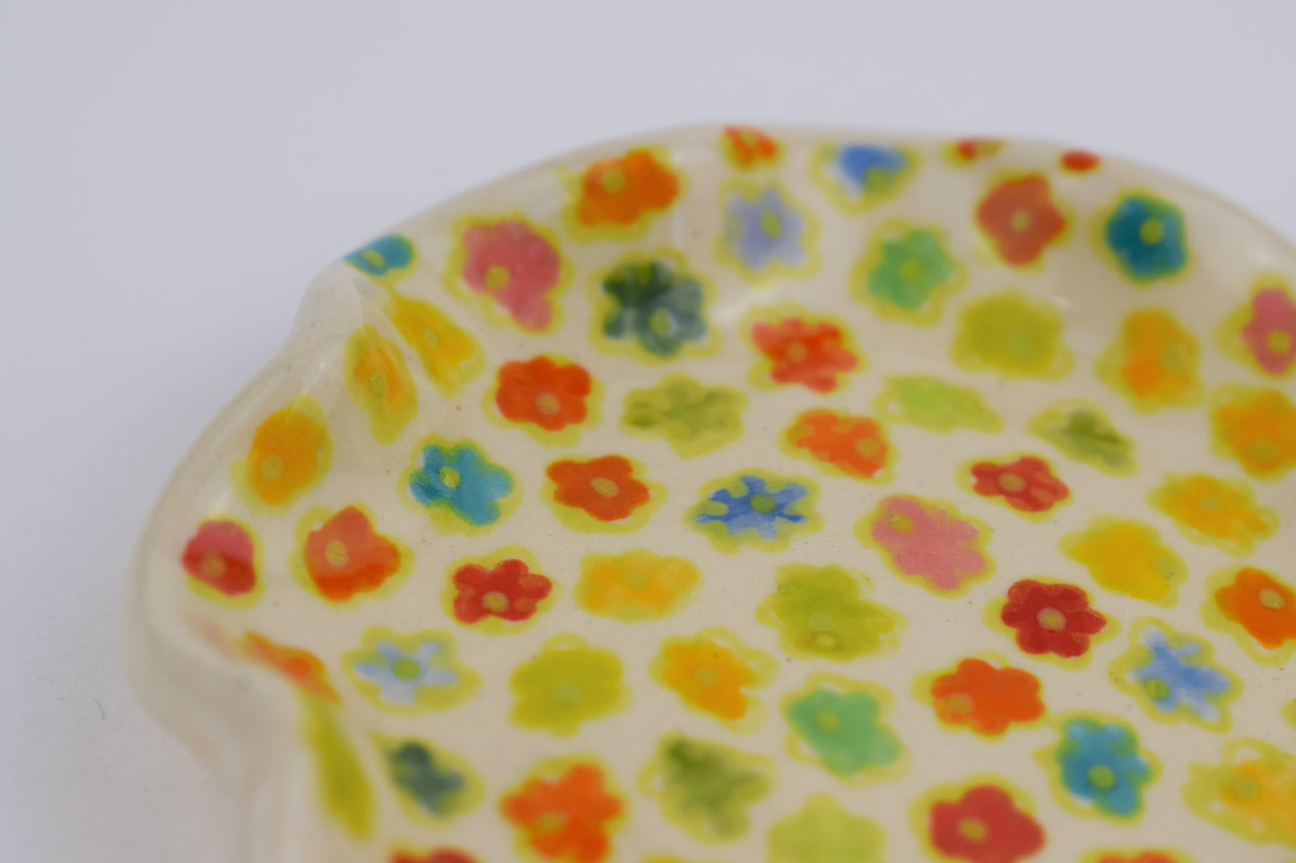 Green Floral Trinket Dish