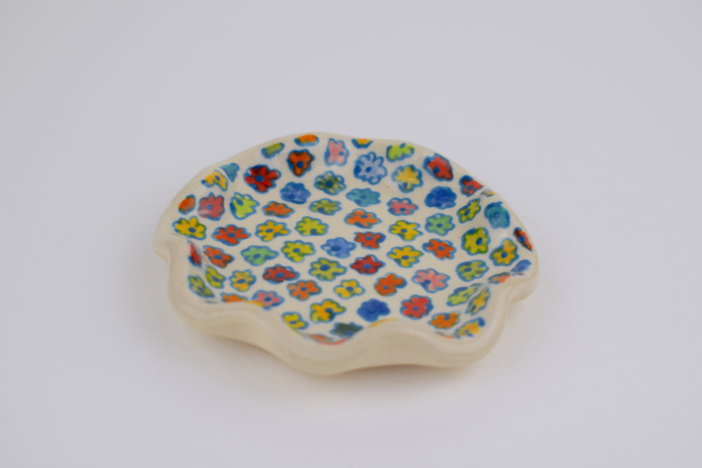 Blue Floral Trinket Dish