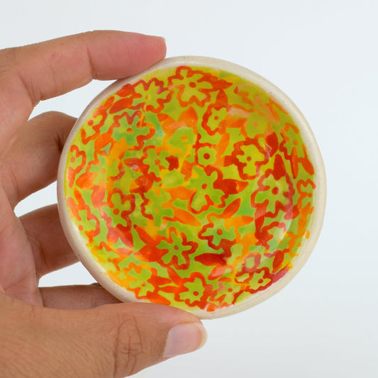 Batik Floral Trinket Dish