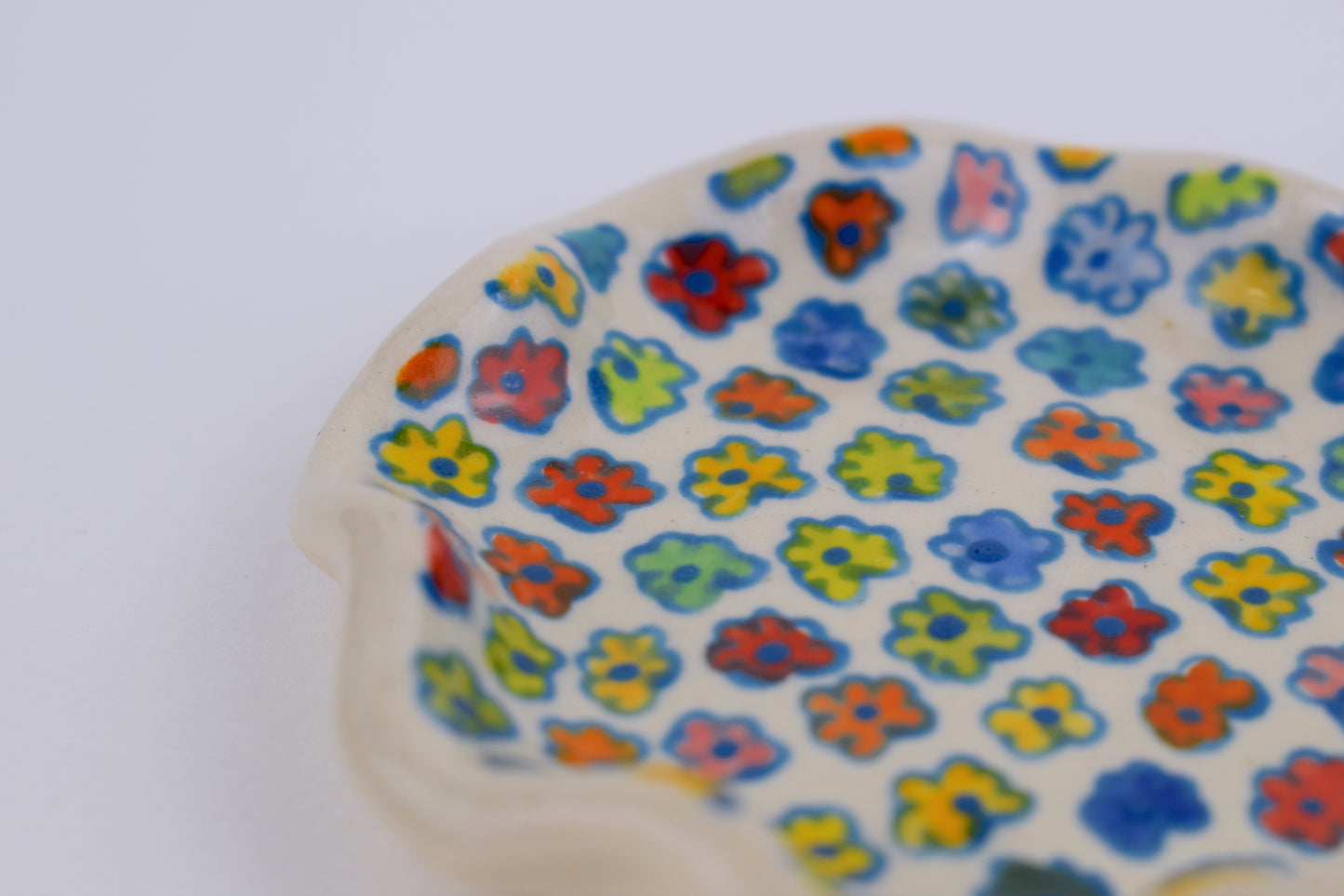 Blue Floral Trinket Dish