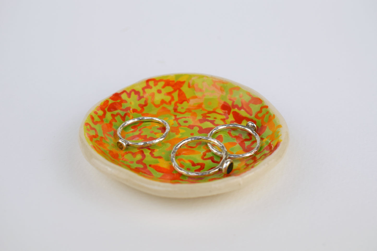Batik Floral Trinket Dish