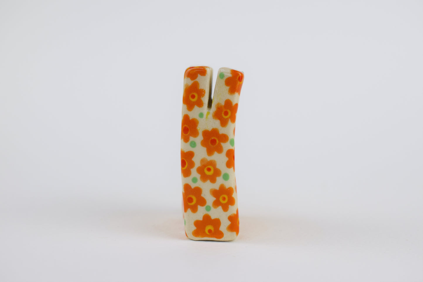 Orange Floral Photo Holder *Seconds*