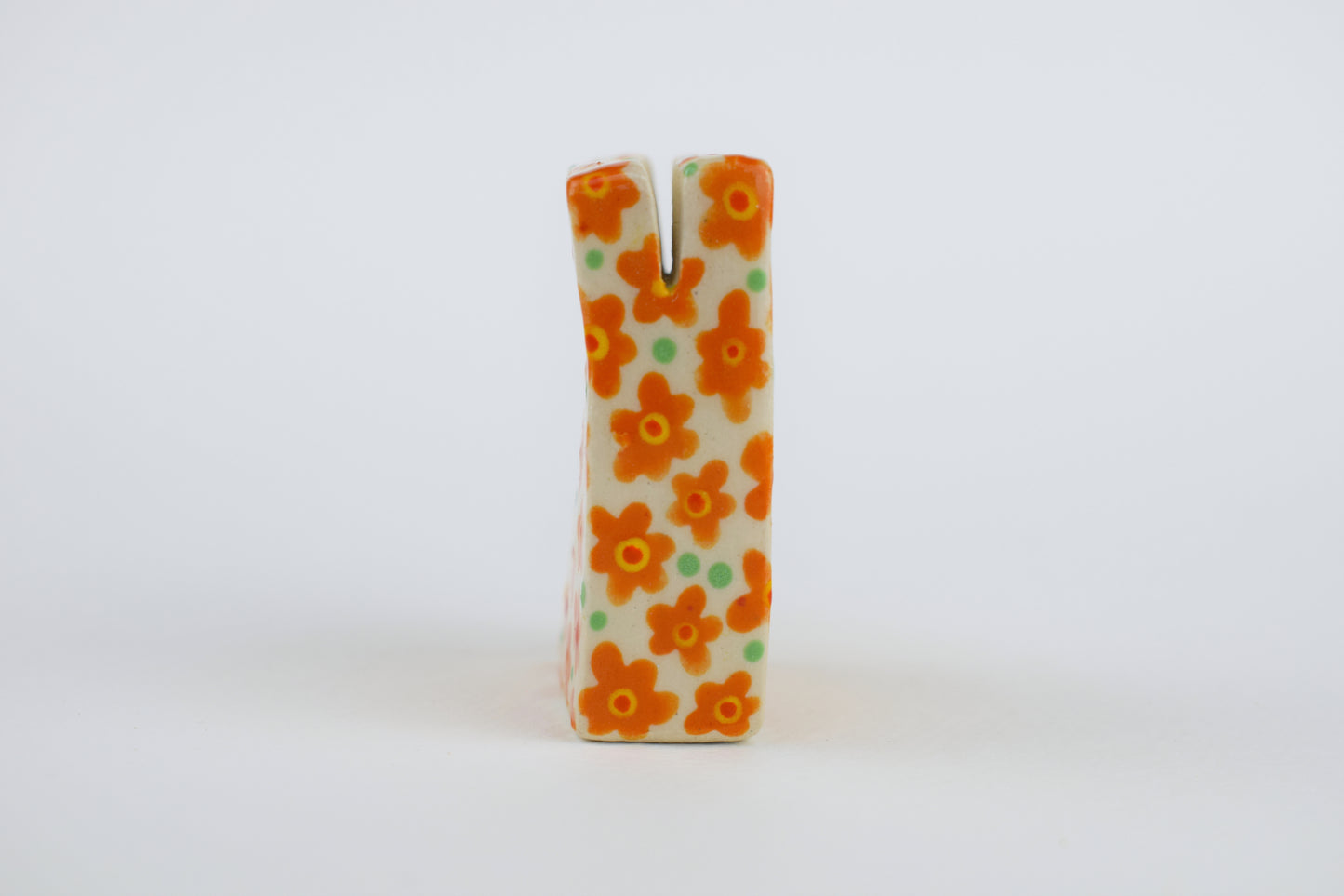 Orange Floral Photo Holder *Seconds*