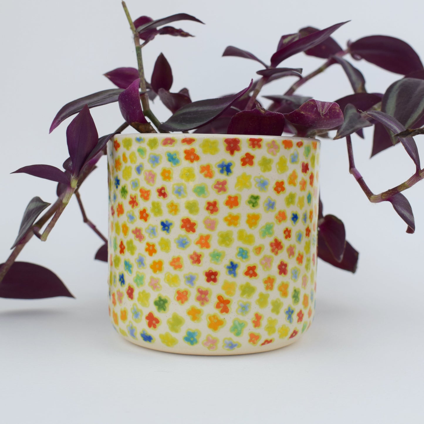 Green Floral Planter