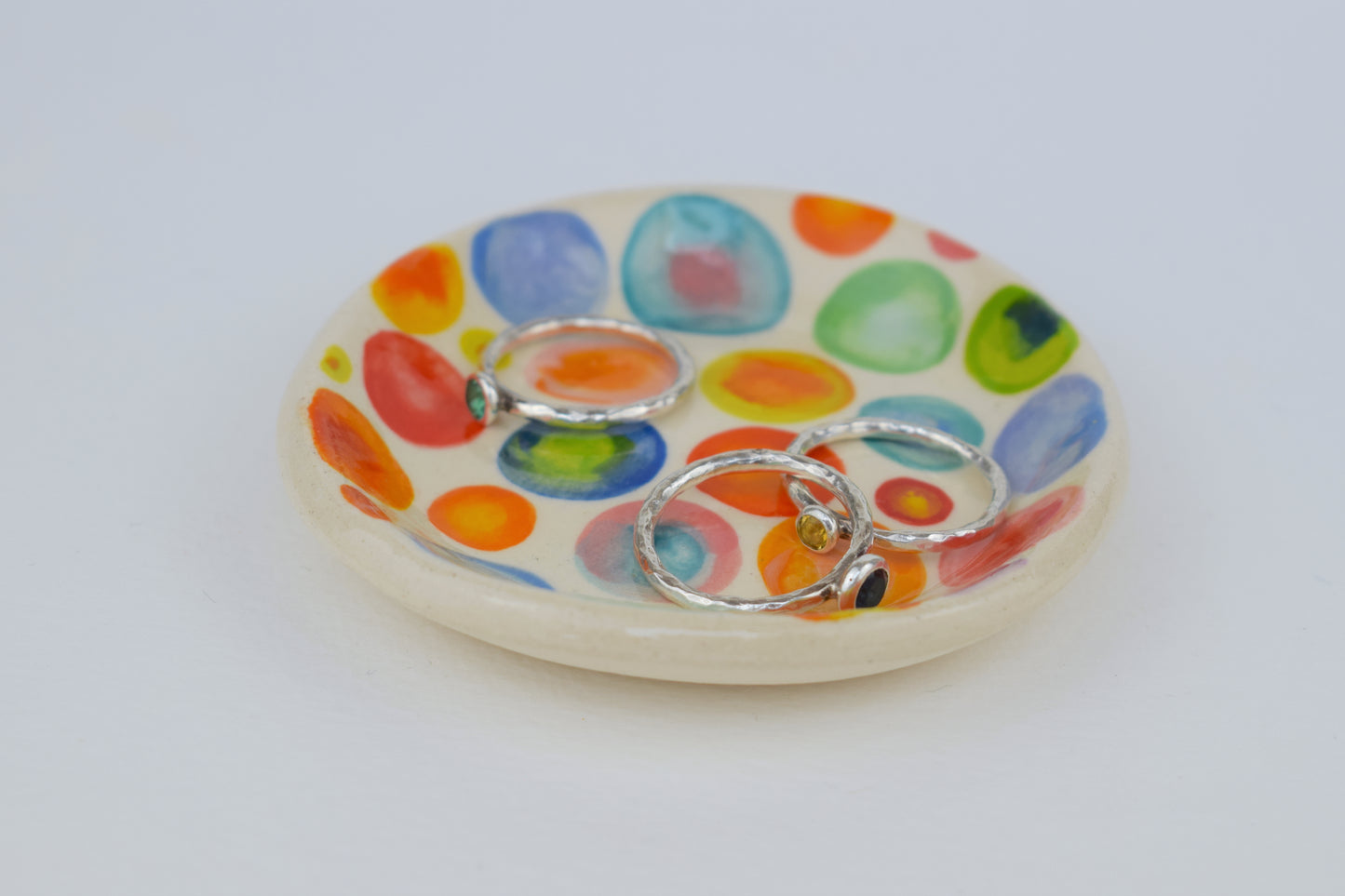 Multicoloured Spot Trinket Dish