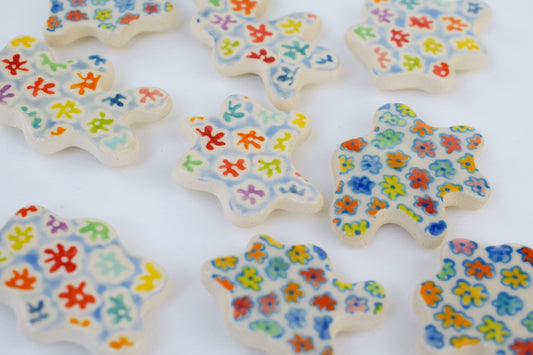 Blue Floral Magnets