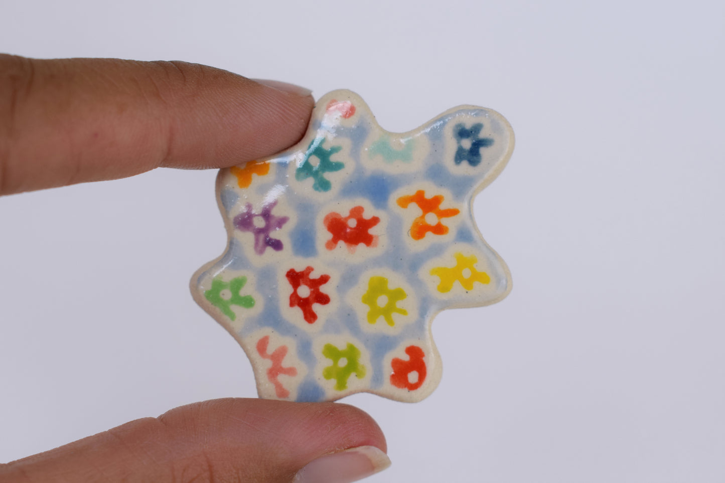 Blue Floral Magnets