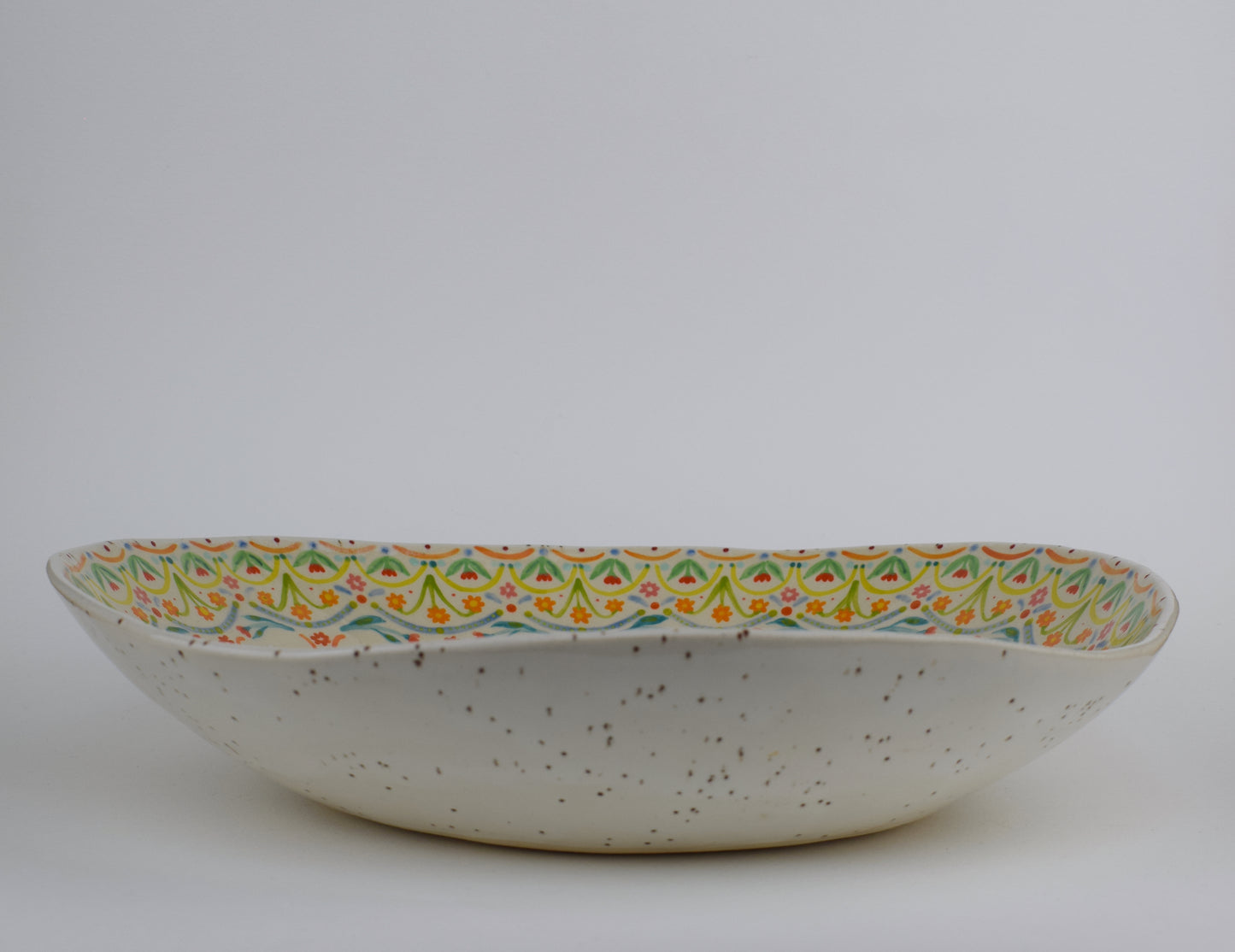 Floral Harmony Fruit Bowl