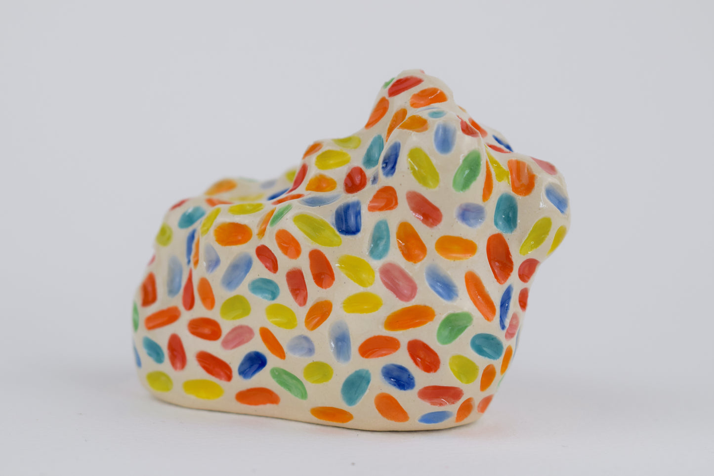 Multicoloured Carved Rainbow Blob