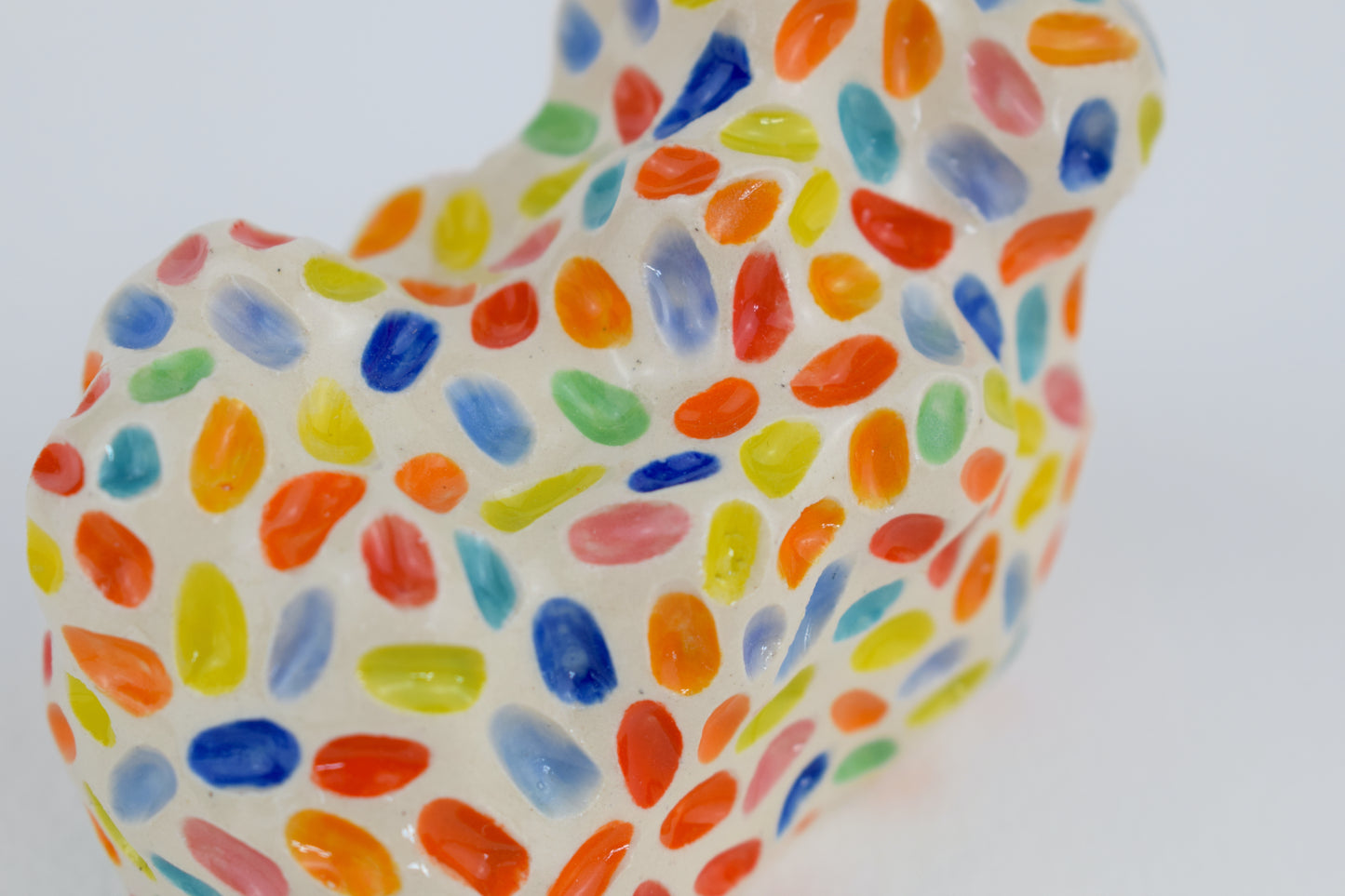 Multicoloured Carved Rainbow Blob