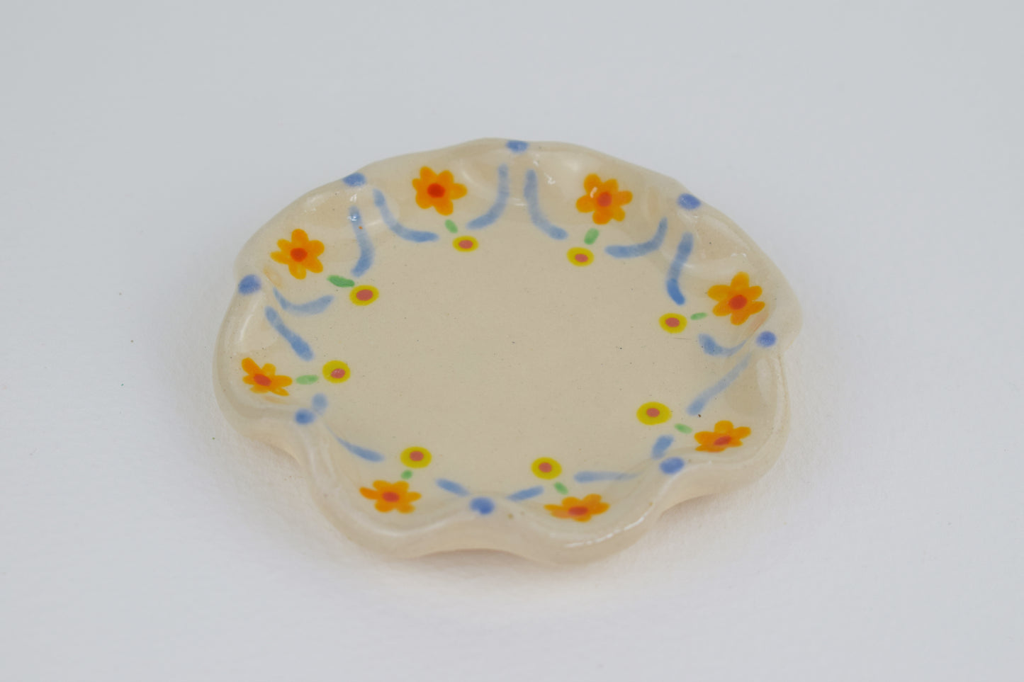 Orange flower Ring Dish