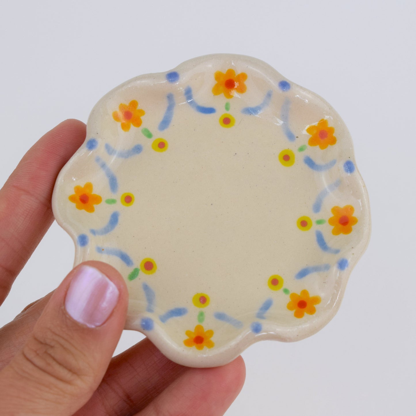 Orange flower Ring Dish